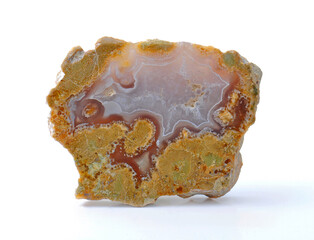 Agate with natural colors, polished cut