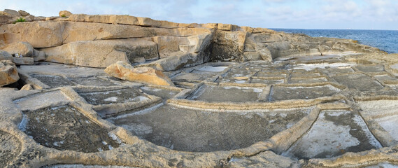 Coastal Salt Pans. Marsaskala, Malta