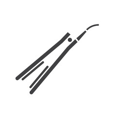 Hair straightener glyph icon