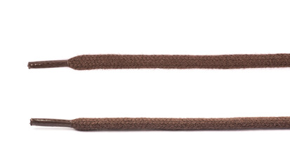 Fragment of a shoelace isolated