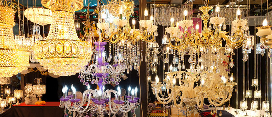 beautiful crystal chandelier.