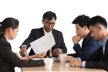 Businesspeople discussing together in conference room during meeting at office