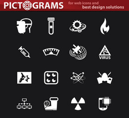 Courses school icons set