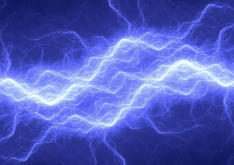Abstract blue plasma, electric background