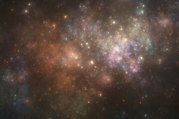 Obraz na płótnie Canvas Deep space starfield, fantasy universe illustration