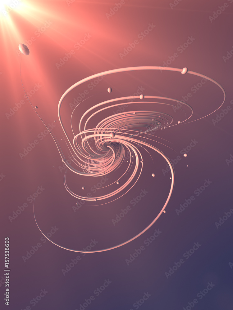 Poster abstract art streaks effect background. 3d rendering