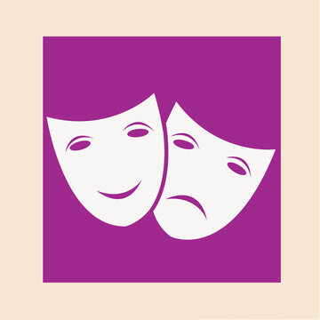 vector icon of theatre for map