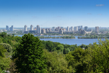 Fototapeta na wymiar Panorama of Kyiv city