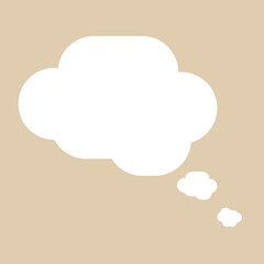 Vector icon of simple speech bubble
