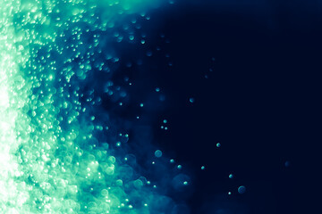 Bokeh background teal