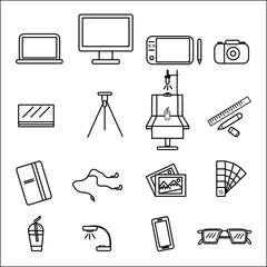 Graphic design item line set . vector design