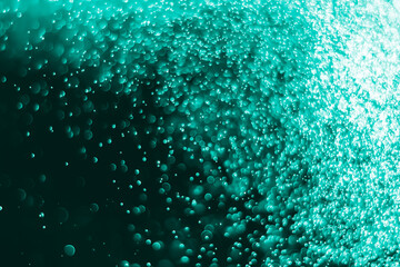 Bokeh background teal