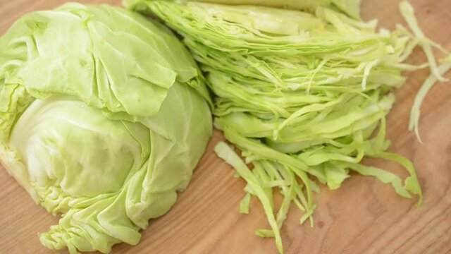 	Cabbage on a board.