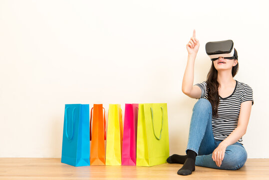 Student Using Virtual Reality Technology Headset