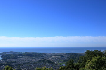 Fototapeta na wymiar 日本の風景　高知市　鷲尾山からの眺望　太平洋