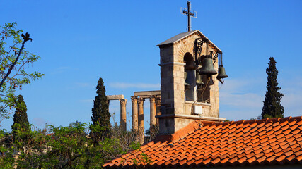 Photo from picturesque Plaka area in center of Athens, Attica, Greece