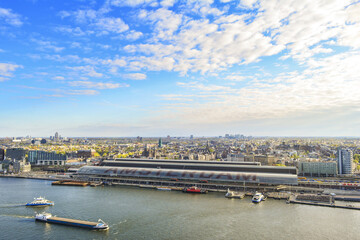  Amsterdam cityscape from above