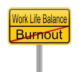 Work Life Balance - Burnout sign