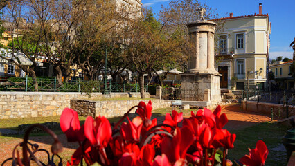 Photo from picturesque Plaka area in center of Athens, Attica, Greece
