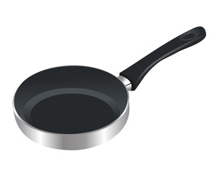 Frying pan. Cookware. Vector