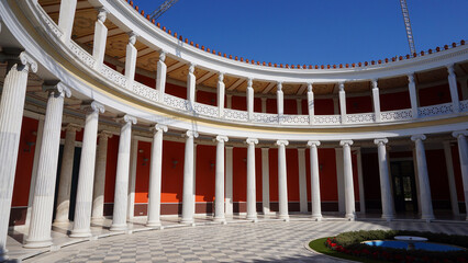 Obraz premium Photo of iconic Zappeion in city of Athens center on a spring morning, Attica, Greece