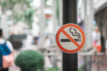 Don't smoke sign with bokeh background