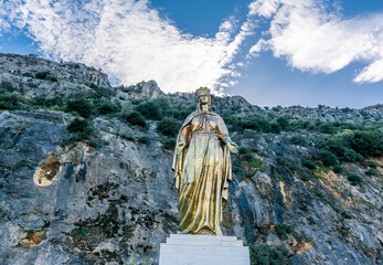 Statue of Virgin Mary  on the road leading to the House of the Virgin Mary believed to be her last residence, Ephesus Selchuk Aydin Turkey