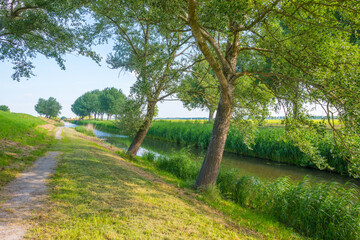 Fototapeta na wymiar Canal through the countryside in spring 