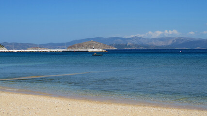 Photo from Agia Marina bay on a sunny summer morning, Marathonas, Attica, Greece