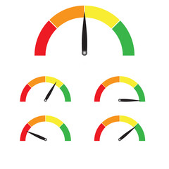 Speed metering or rating icon. Vector