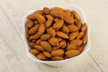 Almond in the bowl