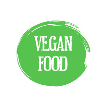 Vegan food. stamp. sticker