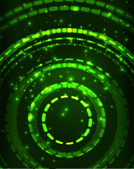 Neon circles abstract background