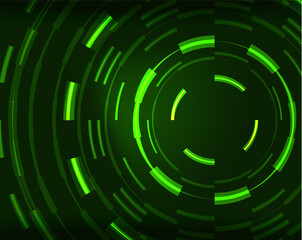 Neon circles abstract background