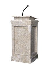 3D Rendering Podium on White
