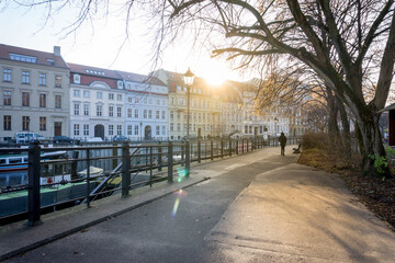 Typical Street view in Berlin with a population of approximately 3.5 million people.