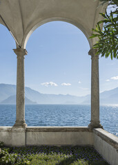 Sunny Lake Como Through an Arch