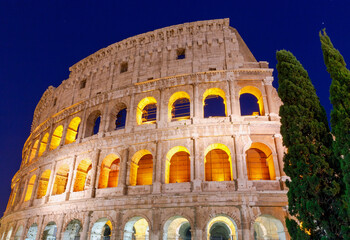 Rome. Coliseum at sunset.