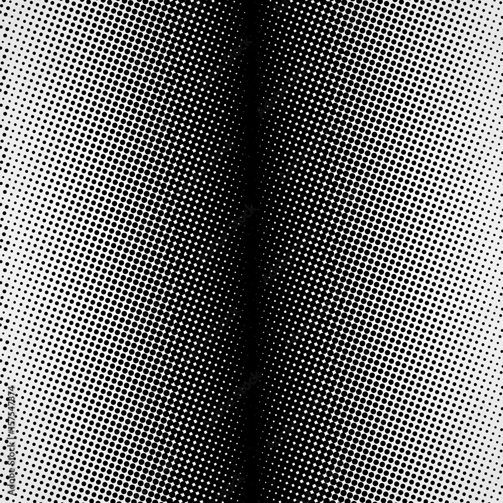 Poster halftone abstract vector black dots design element isolated on a white background.