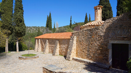 Obraz premium Photo of Kessariani area in Hymetus mountain, Attica, Greece