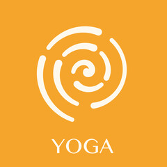 Vector illustration of logo for yoga studio or meditation class.