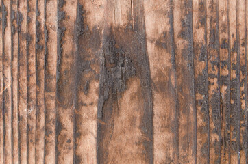 Burnt wood texture brown color