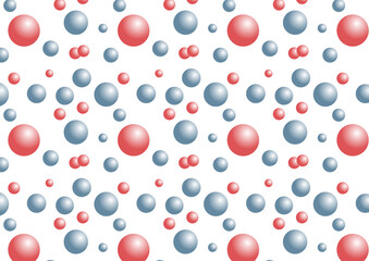 Red and blue 3d balloon floating on white background. Vintage retro design vector illustration.