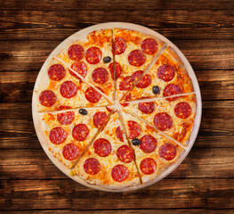 Pizza pepperoni. This picture is perfect for you to design your restaurant menus. Visit my page. You will be able to find an image for every pizza sold in your cafe or restaurant.   