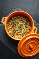 portuguese feijoada de marisco bean and seafood traditonal stew meal