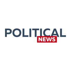 Mass media. Political news logo for Television studio. TV show.