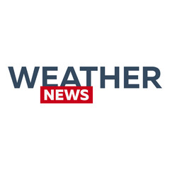 Mass media. Weather news logo for Television studio. TV show.