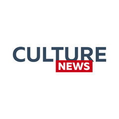Fototapeta na wymiar Mass media. Culture news logo for Television studio. TV show.