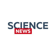 Fototapeta na wymiar Mass media. Science news logo for Television studio. TV show.