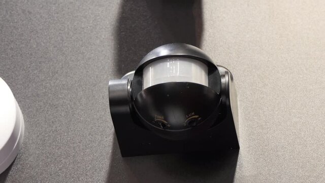 Various motion detectors, passive infrared sensors or PIR on the wall